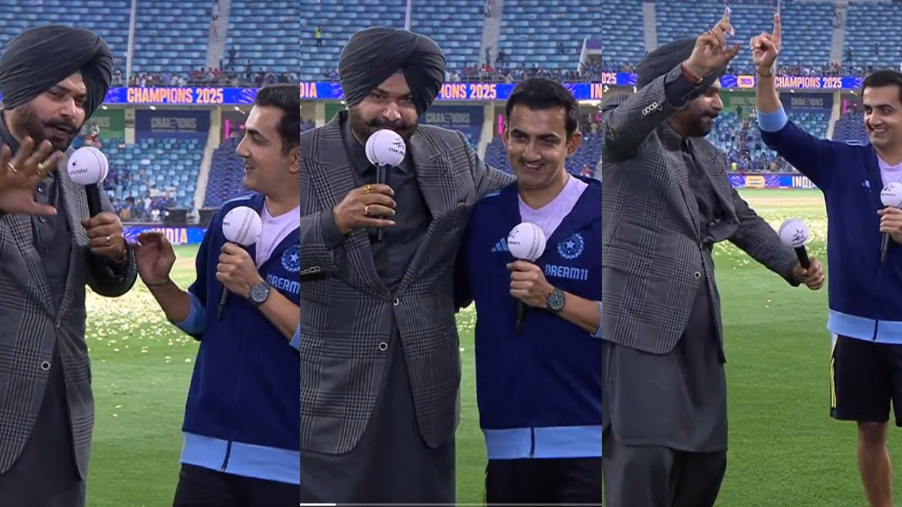 CT 2025: WATCH- Gautam Gambhir recites Navjot Singh Sidhu’s shayari, does Bhangra after India’s Champions Trophy win