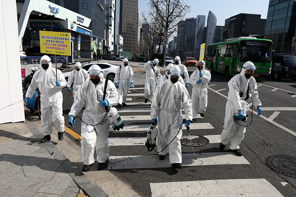 South Korean soldiers fighting with coronavirus | Getty