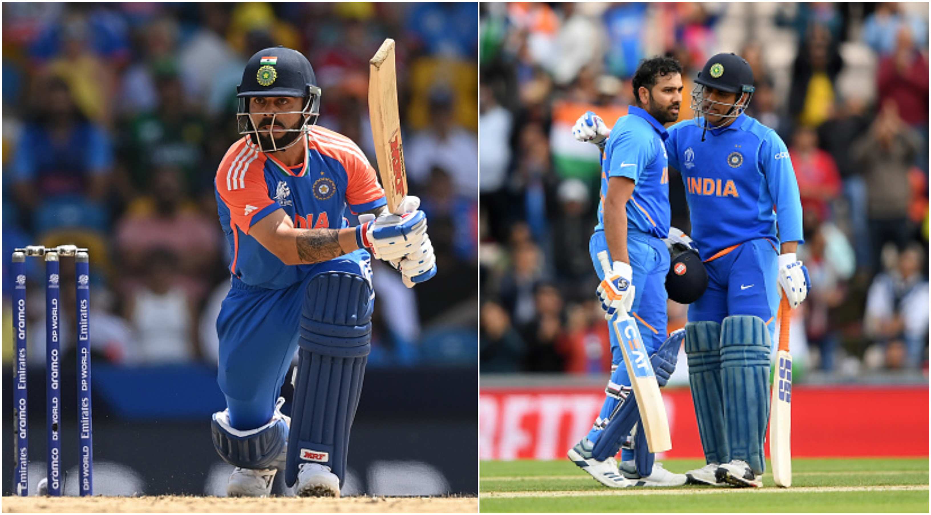 Virat Kohli, Rohit Sharma and MS Dhoni | Getty