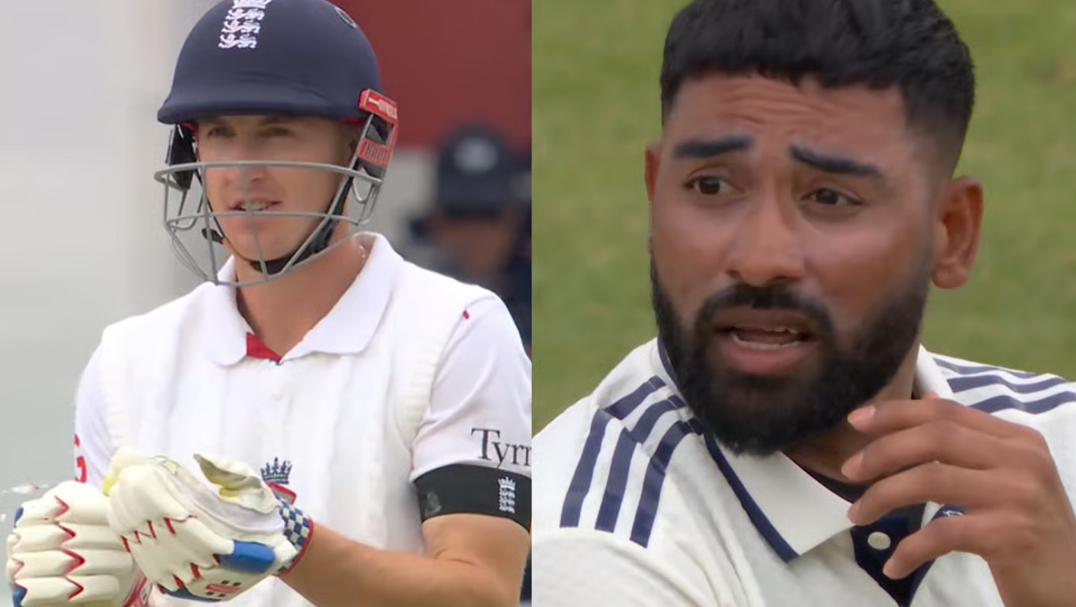 Harry Brook and Mohammed Siraj had a go at each other | X