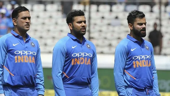 MS Dhoni, Rohit Sharma and Virat Kohli | Getty Images