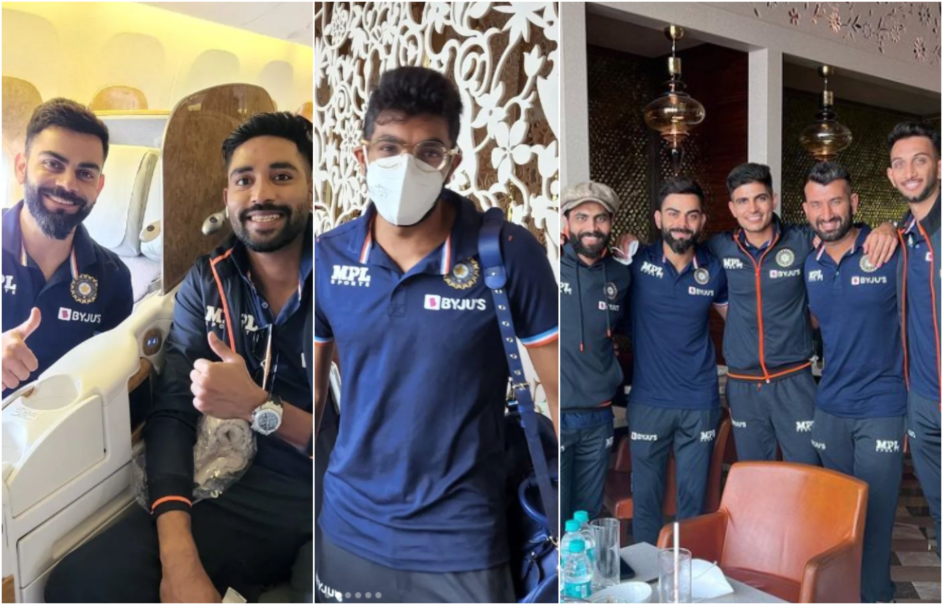 Indian players boarding the flight for England | Instagram
