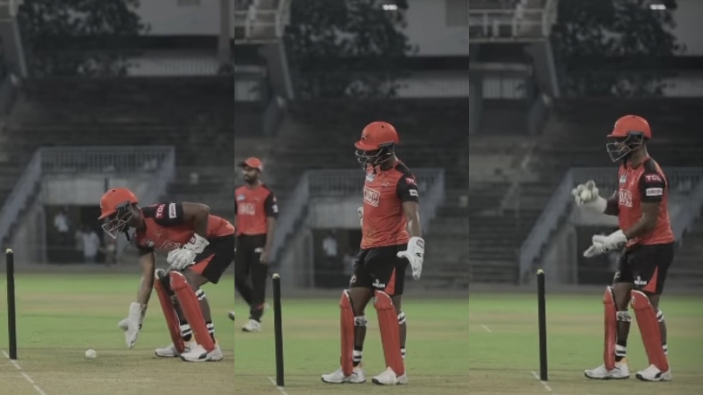 IPL 2022: WATCH - Pooran teases Garg before stumping him out in SRH's intra-squad game