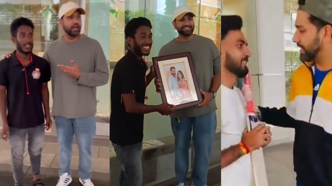 WATCH- ‘Baap re Baap”- Rohit Sharma meets superfan who cycled from Odisha to Mumbai; another fan travels from Noida