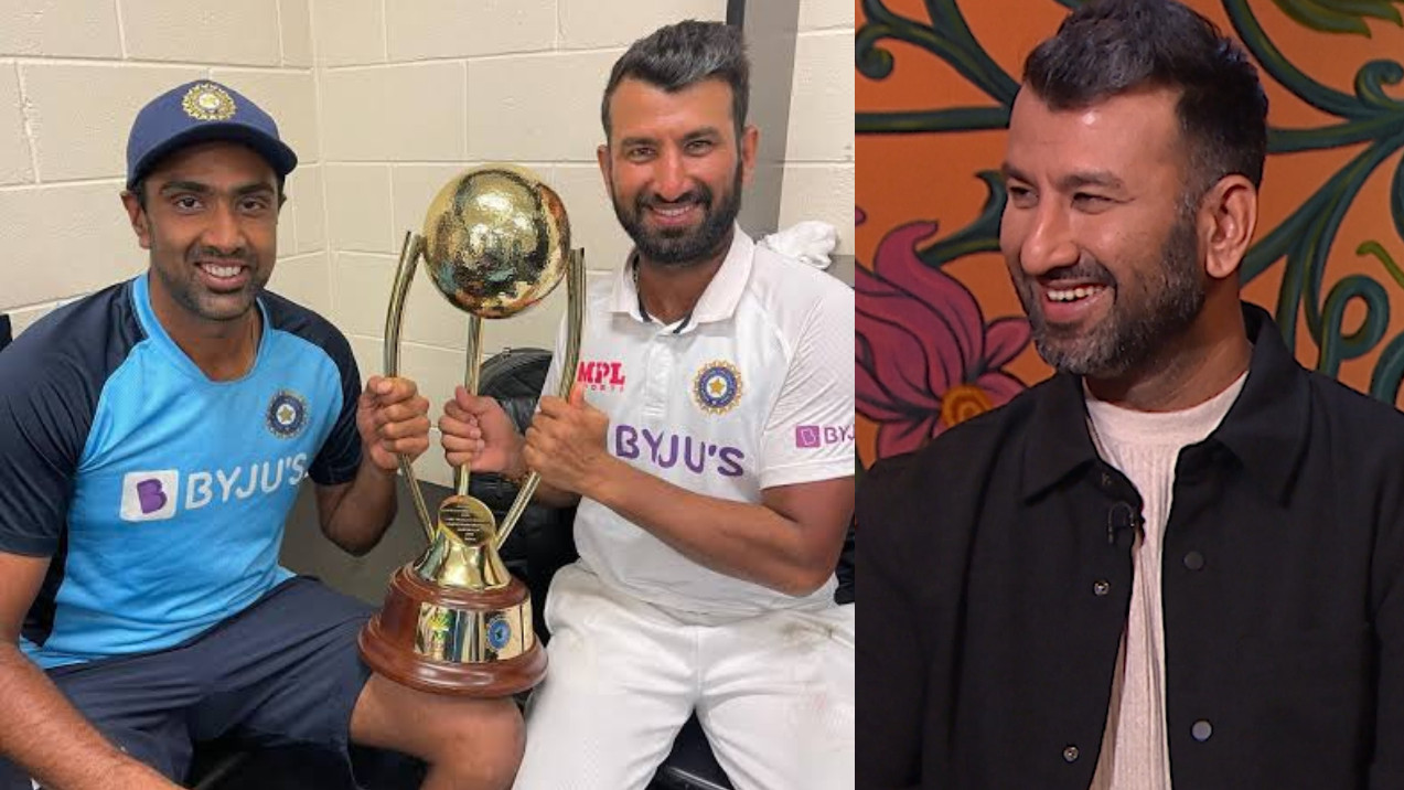 WATCH- “He felt if I gave his cap to umpire…”- Cheteshwar Pujara reveals Ashwin’s superstition; spinner reacts
