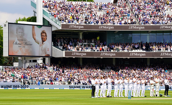 Play was paused at Lord's for 23 seconds to pay tribute to Shane Warne | Getty Images