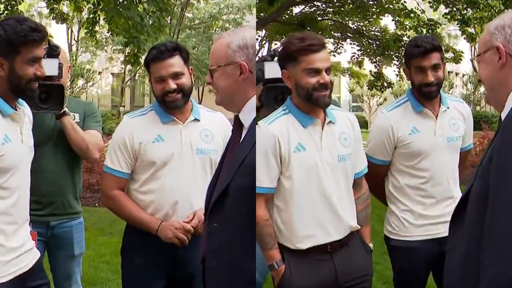 BGT 2024: WATCH- Australia PM Anthony Albanese meets Rohit Sharma-led Indian team ahead of D/N practice game in Canberra