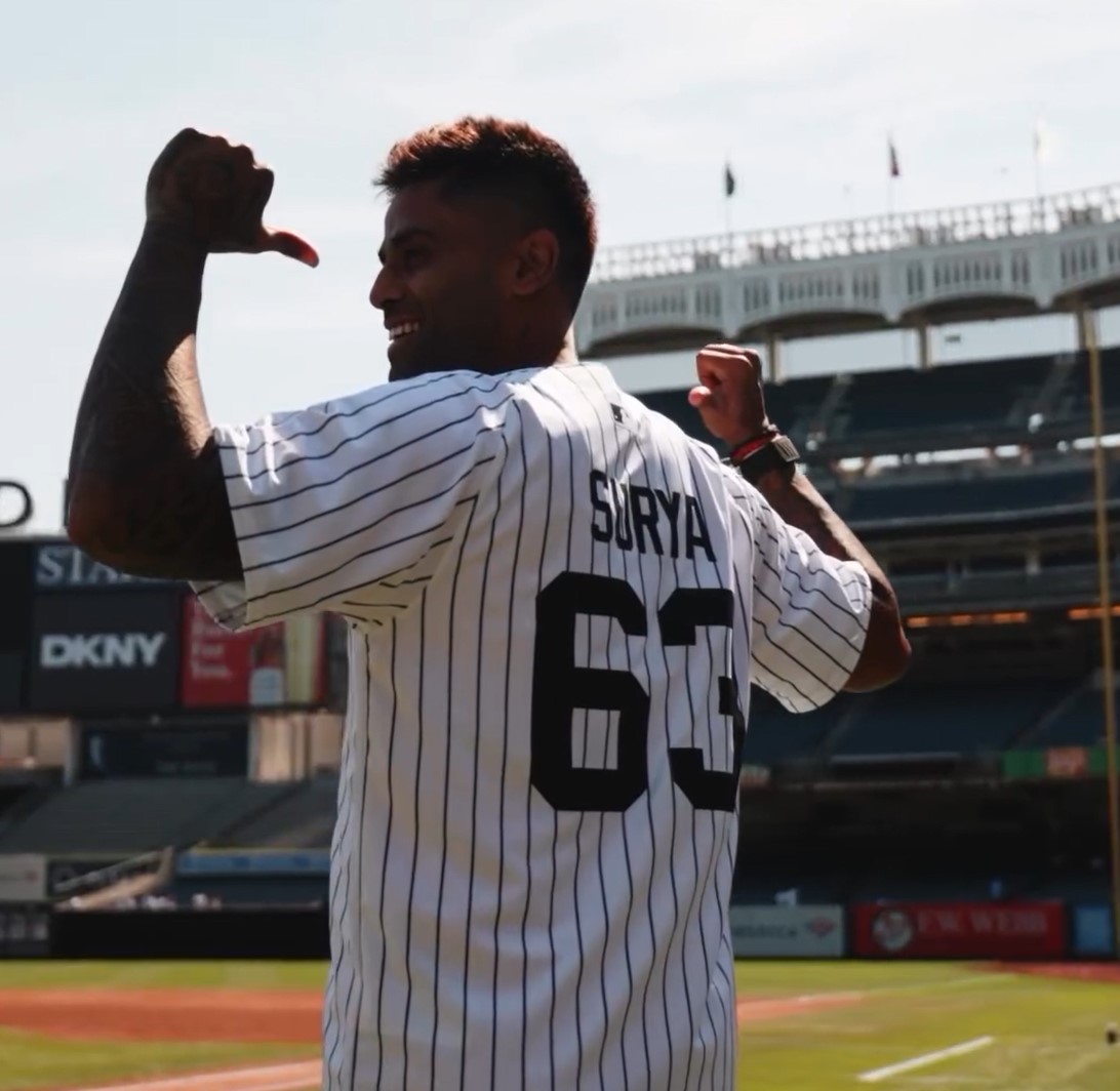 Suryakumar, India T20I captain, visited the famed Yankees baseball stadium in New York | x