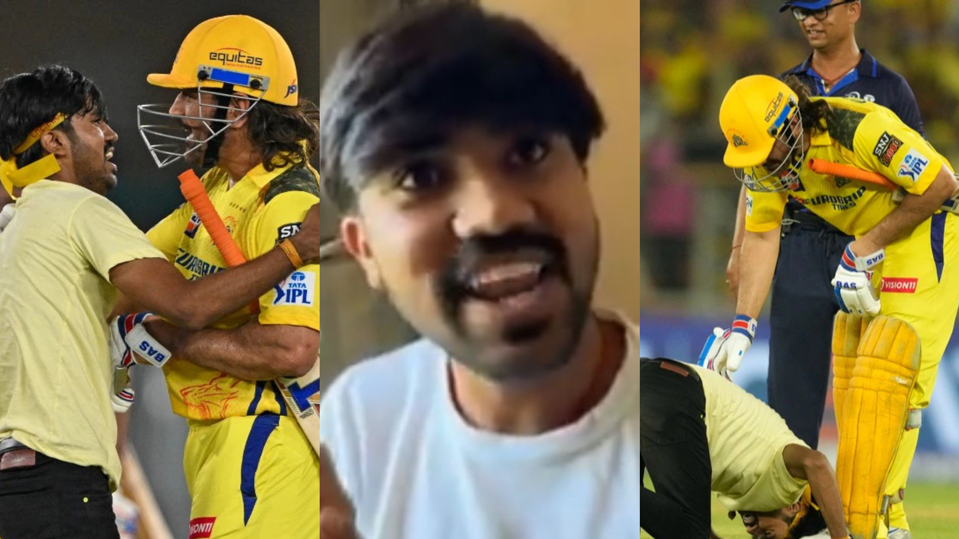 IPL 2024: WATCH- Ahmedabad pitch invader reveals MS Dhoni promised to pay for his surgery