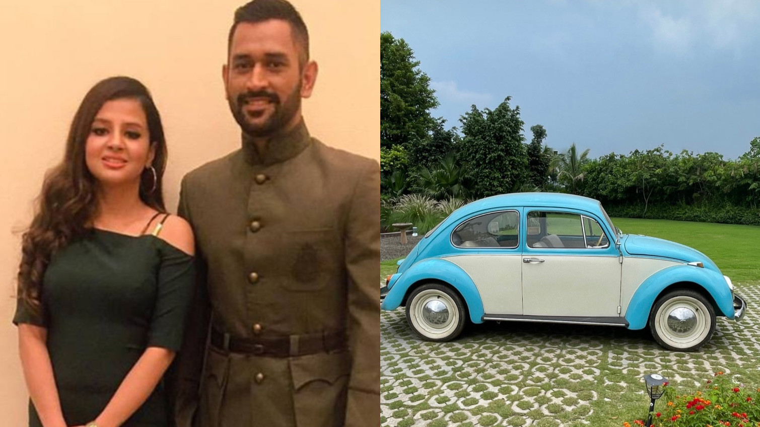 MS Dhoni gifts a vintage car to Sakshi on wedding anniversary