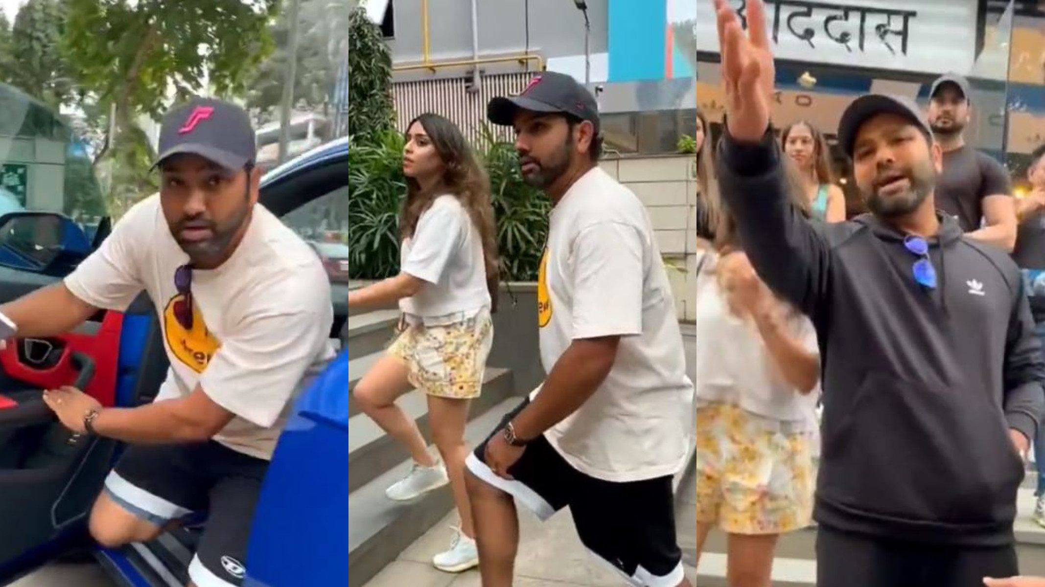 WATCH- Rohit Sharma and Ritika arrive for shopping in swanky blue Lamborghini Urus