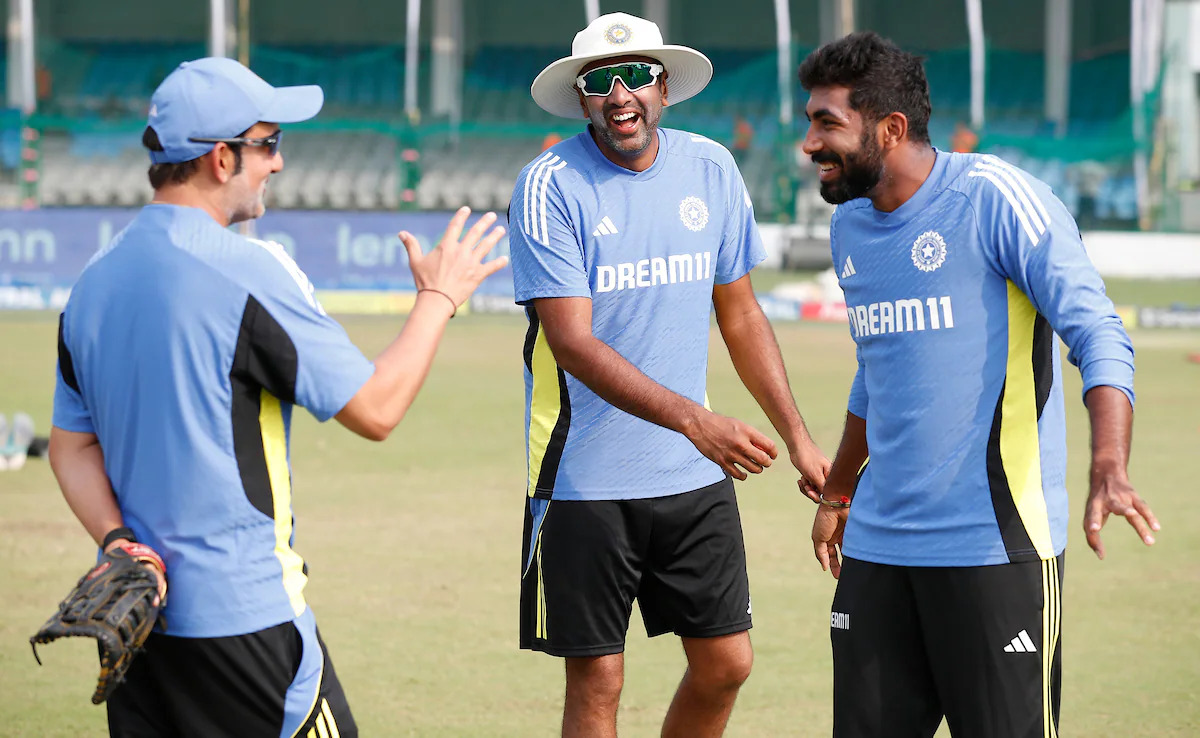 R Ashwin with Jasprit Bumrah and Gautam Gambhir | Getty