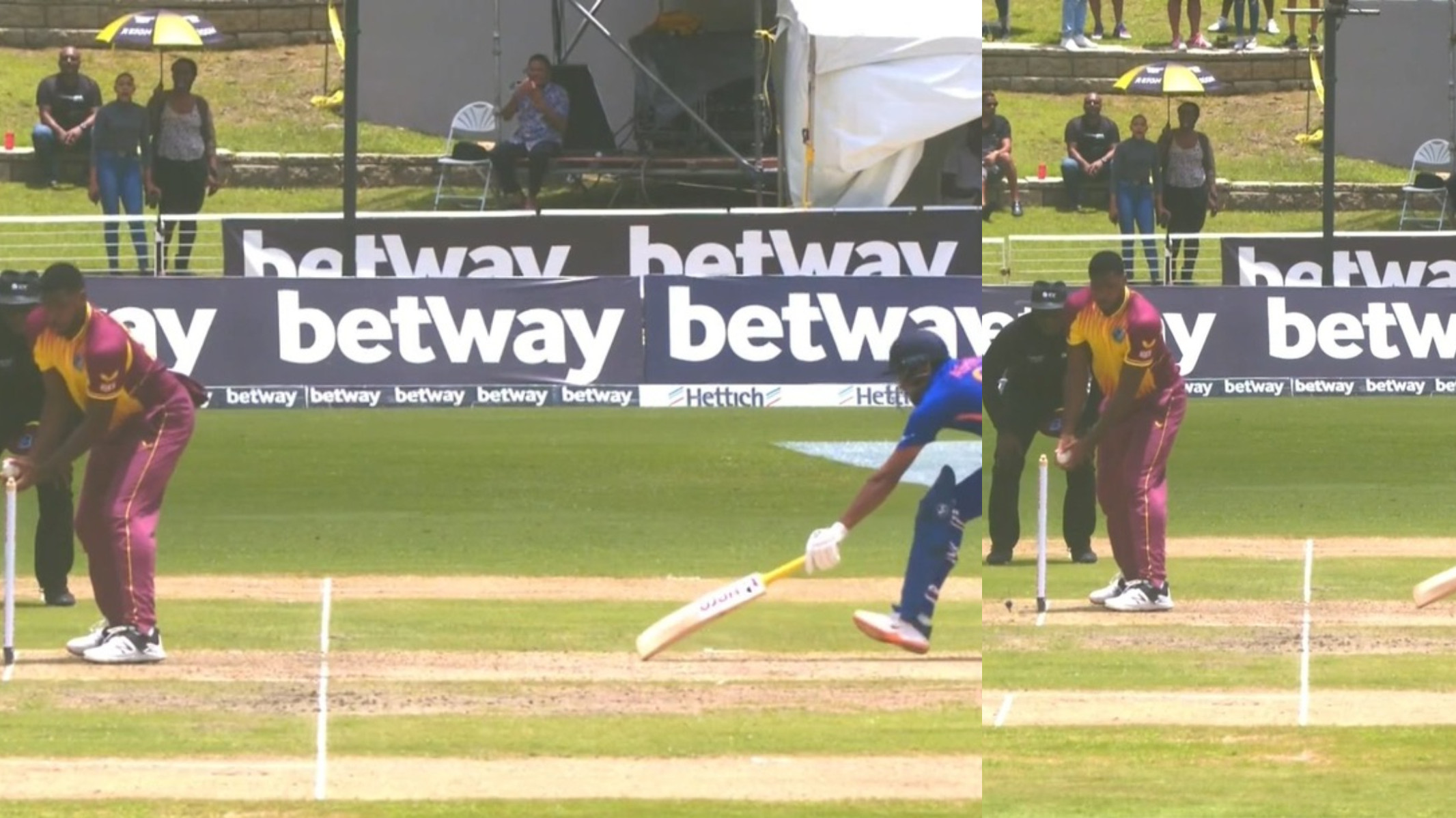 WI v IND 2022: WATCH- Obed McCoy bizarrely doesn’t run out R Ashwin despite him being far away from crease