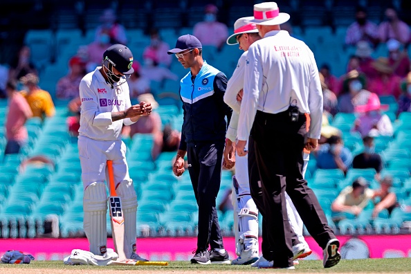 Ravindra Jadeja was hit on his left thumb by a Mitchell Starc delivery in the Sydney Test | Getty Images
