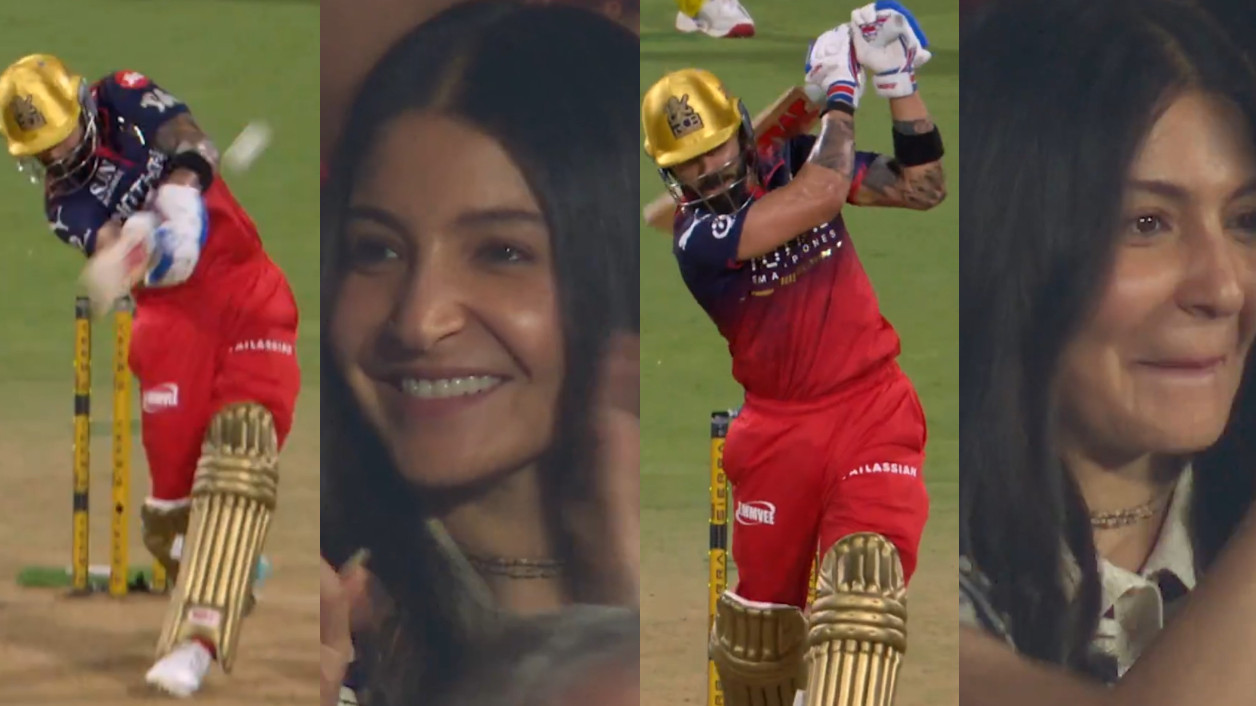 IPL 2026: WATCH- Virat Kohli hits Matt Henry for a no-look six; Anushka Sharma claps with a smile in adulation