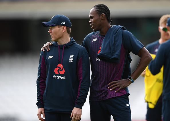 Jofra Archer and Eoin Morgan I Getty