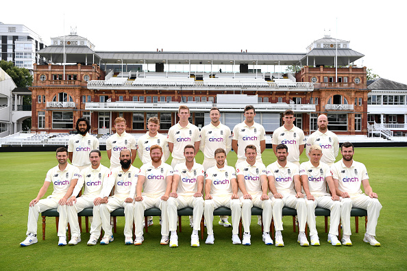 England players posed for a portrait at Lord's | Getty Images