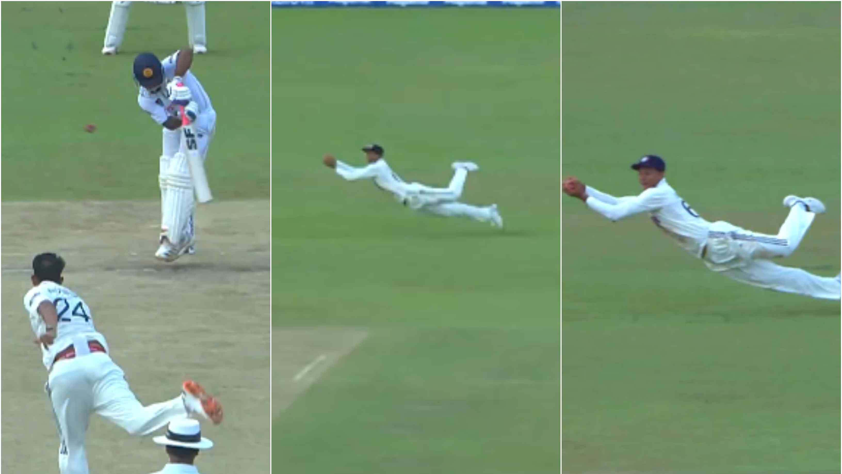 SL v IND 2026: WATCH - Yashasvi Jaiswal pulls off sensational diving catch at 3rd slip to dismiss Lahiru Udara in Colombo Test