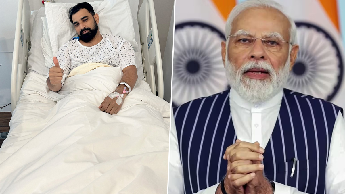 PM Narendra Modi wished speedy recovery to Mohammad Shami | X