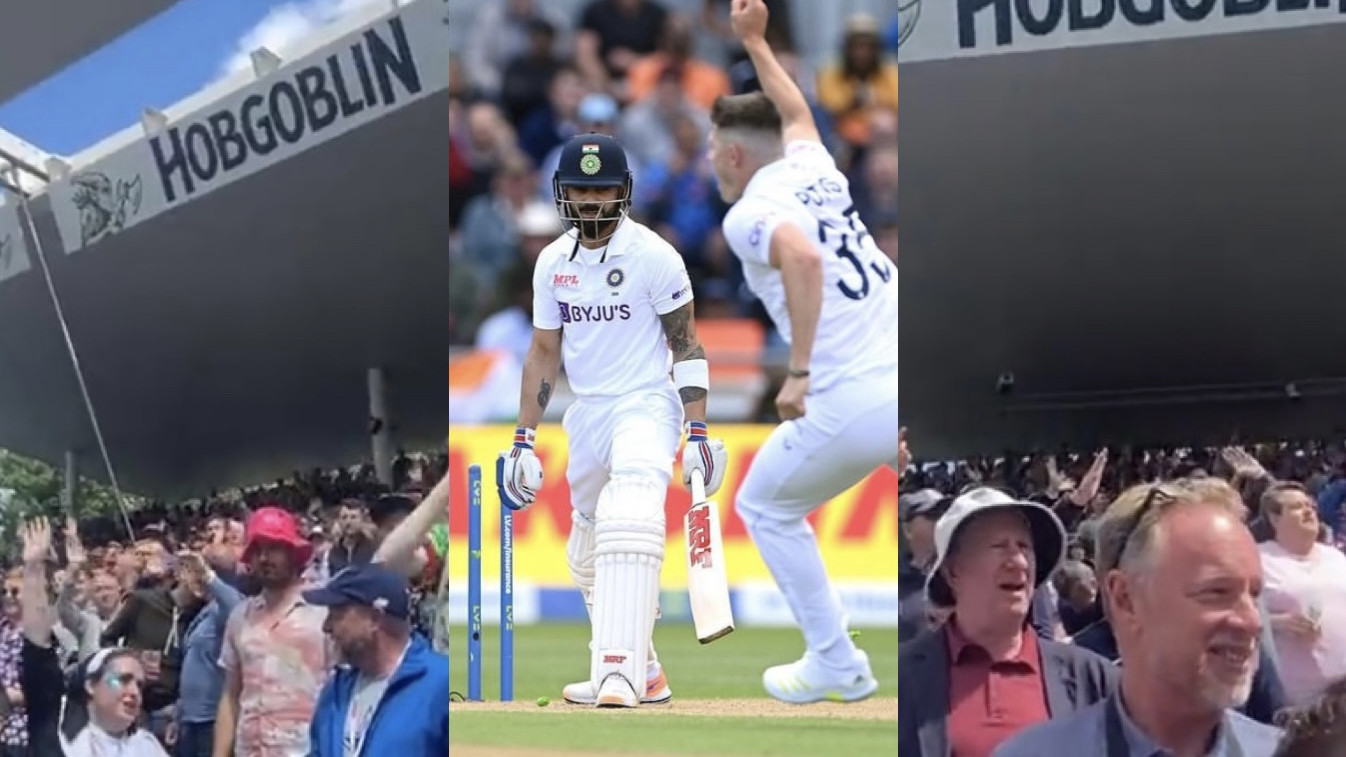ENG v IND 2022: WATCH - England's Barmy Army takes a jibe at Virat Kohli after his early dismissal at Edgbaston