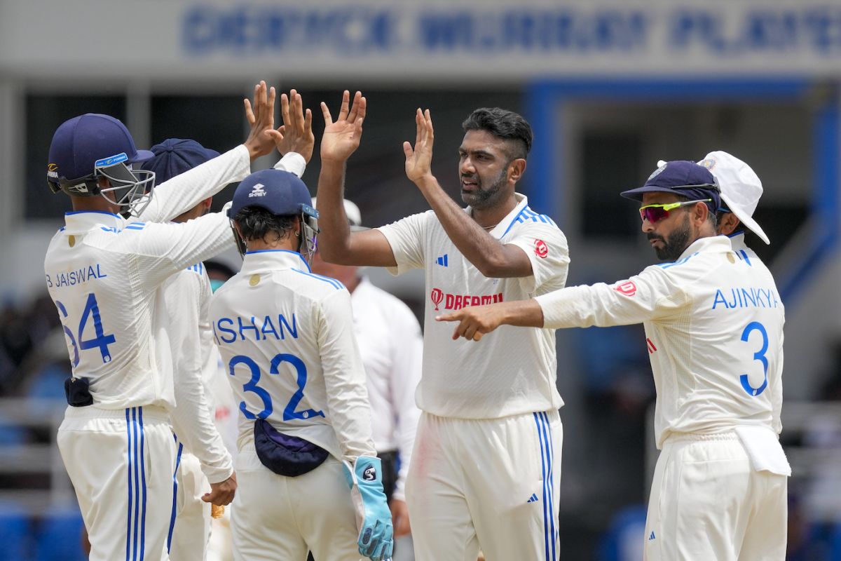 Ashwin celebrates the wicket of Brathwaite | Getty Images 