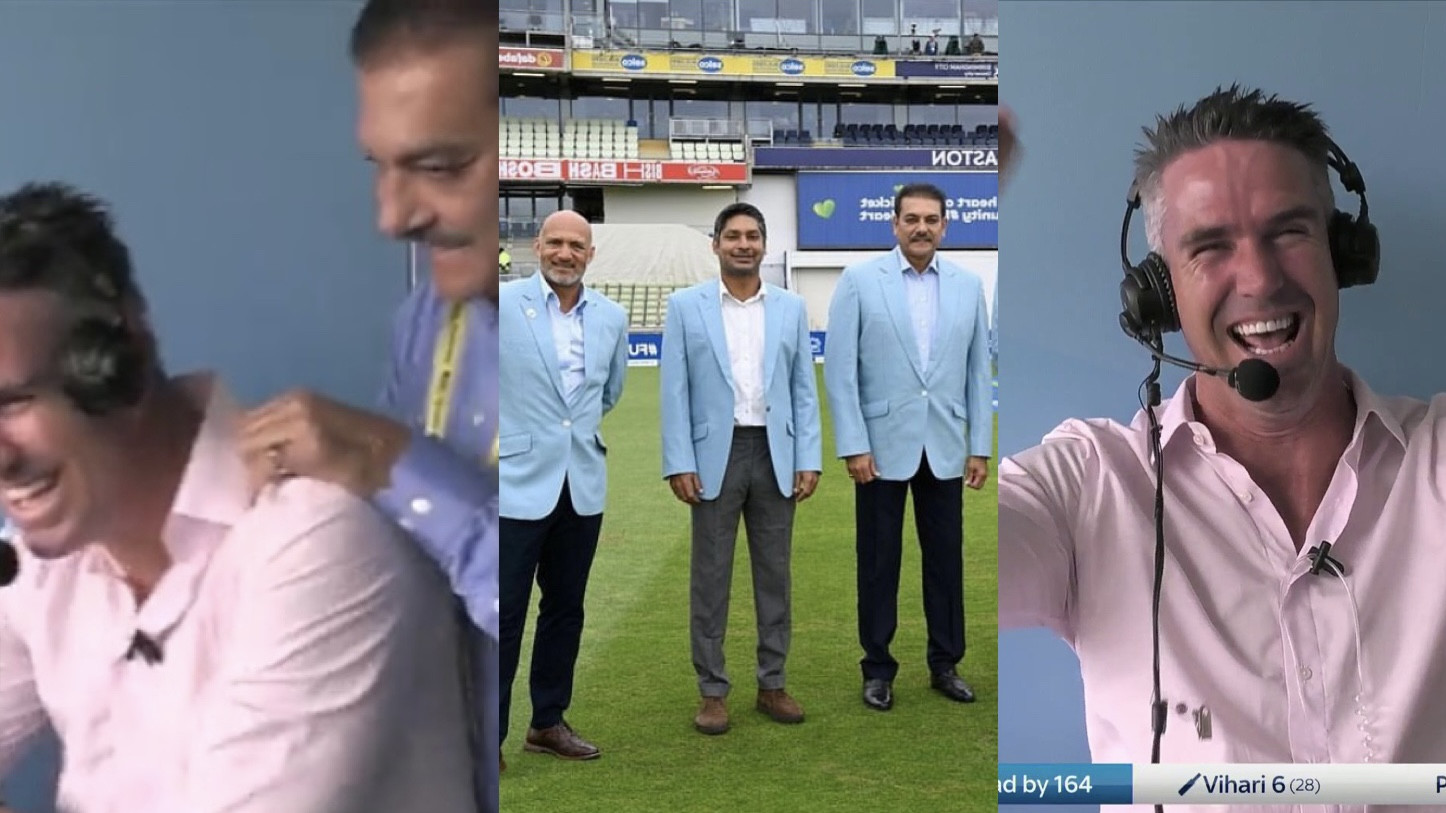 ENG v IND 2022: WATCH - Commentary box bursts into laughter after Ravi Shastri crops out Nasser Hussain from group picture 