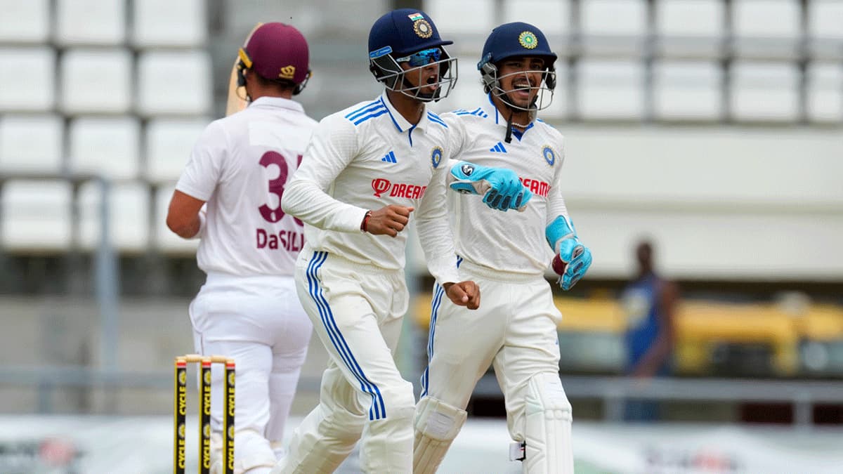 Kishan made his Test debut for India and was chattering constantly behind the stumps | Getty