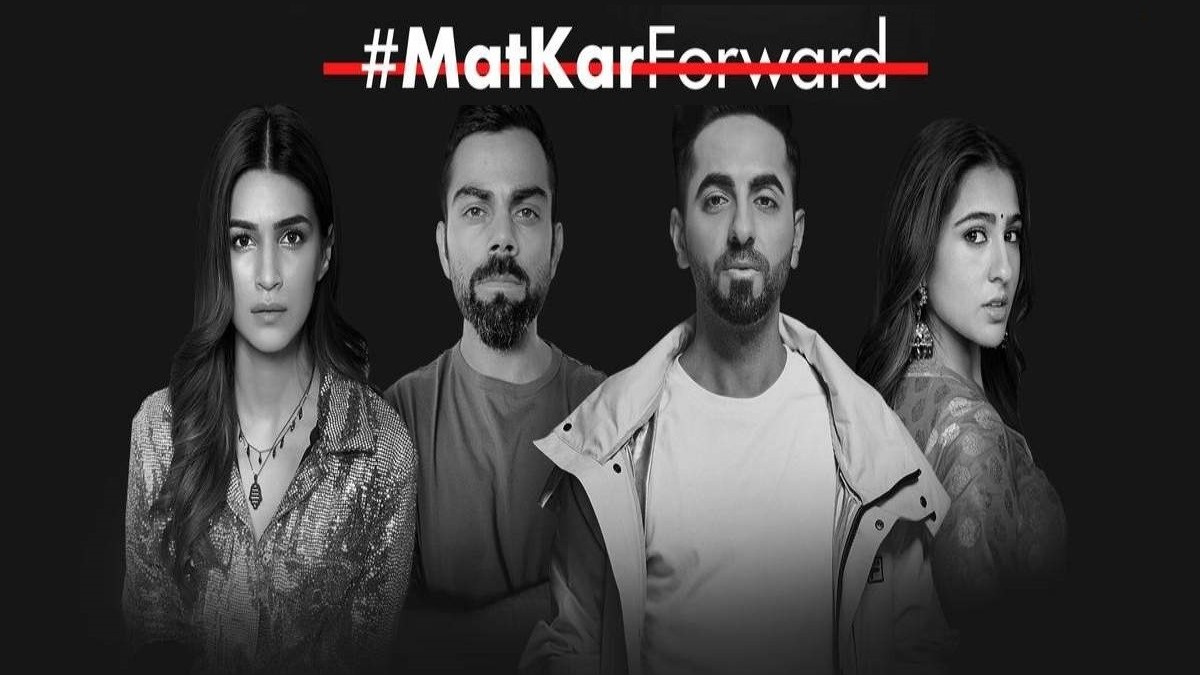 WATCH- Virat Kohli joins Kriti Sanon, Ayushmann and Sara in TikTok’s 'Mat kar forward' campaign