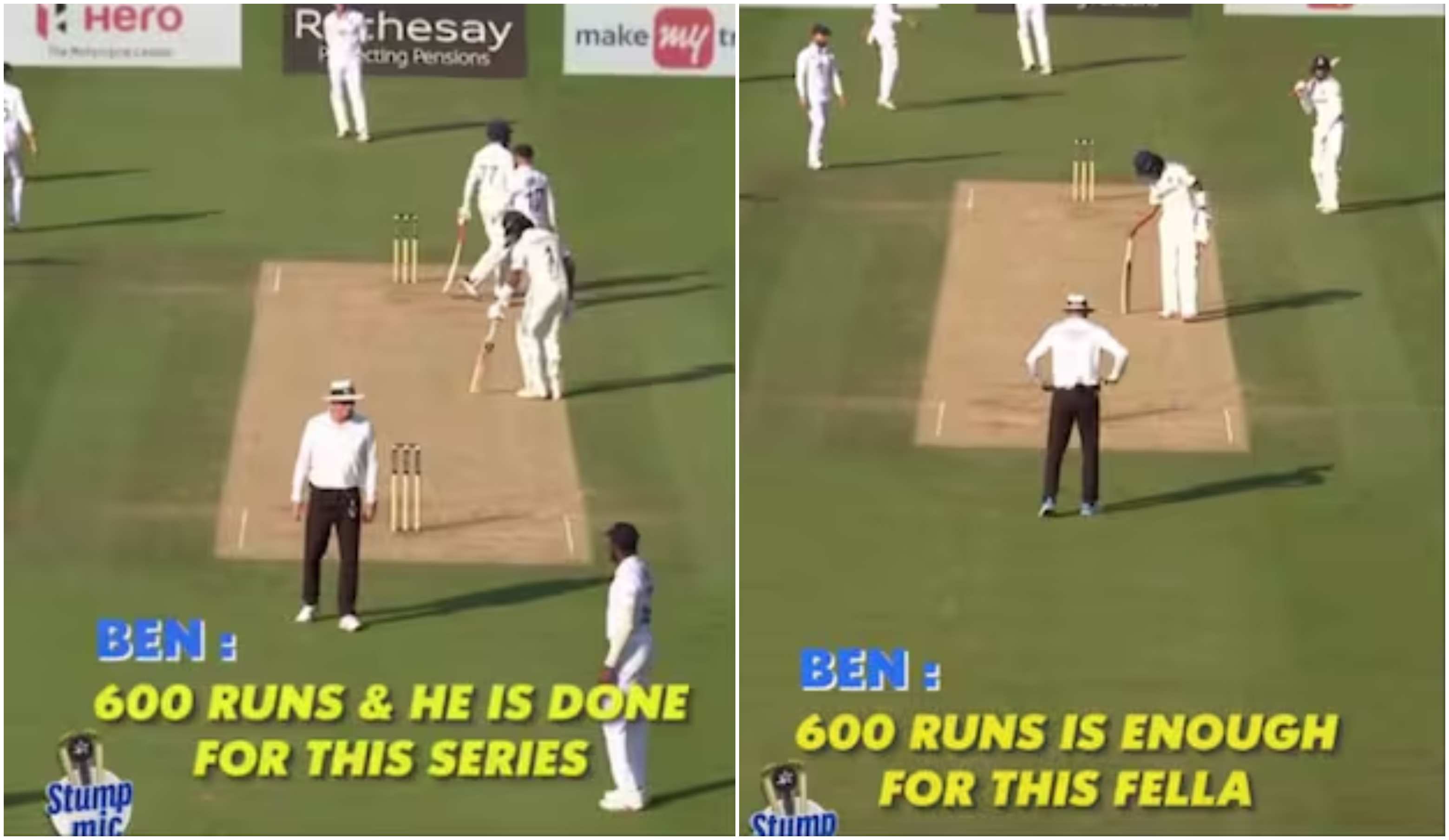 Ben Duckett sledges Shubman Gill | Screengrab