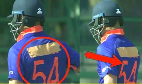 Shikhar Dhawan donned Shardul Thakur's 54 number jersey with his name hidden by tape | Twitter