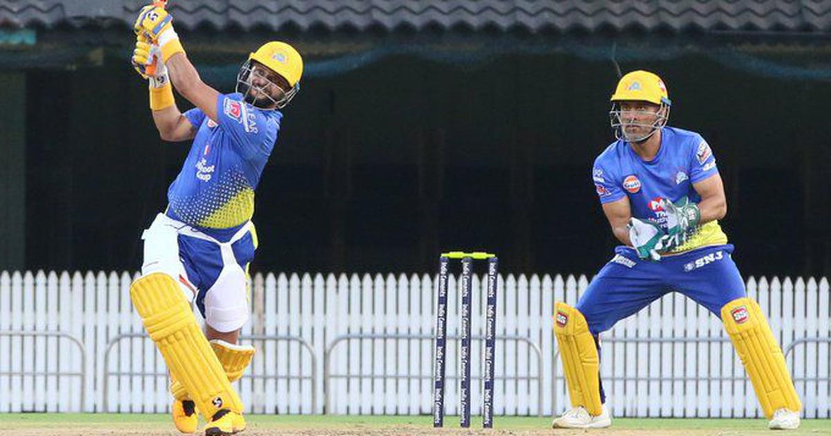 Suresh Raina during a practice match between CSK players in Chennai in March, 2020 | Twitter