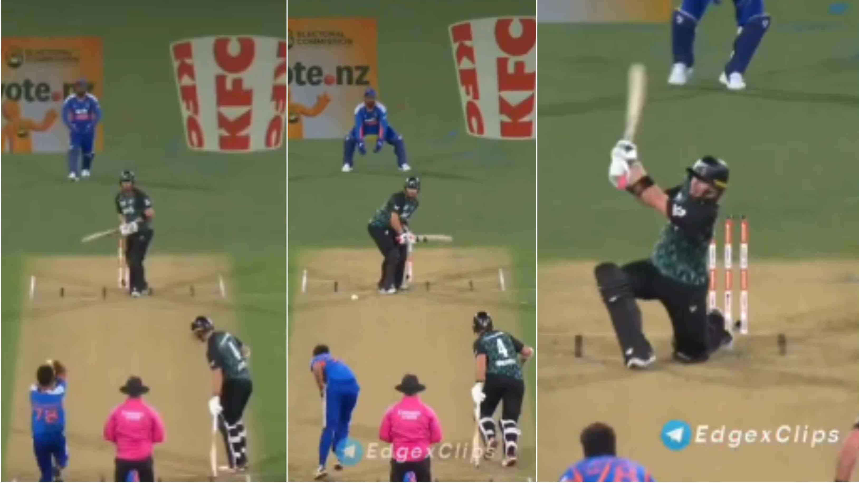 NZ v IND 2026: WATCH - Glenn Phillips slams audacious switch-hit boundary off Bhuvneshwar Kumar in 1st T20I