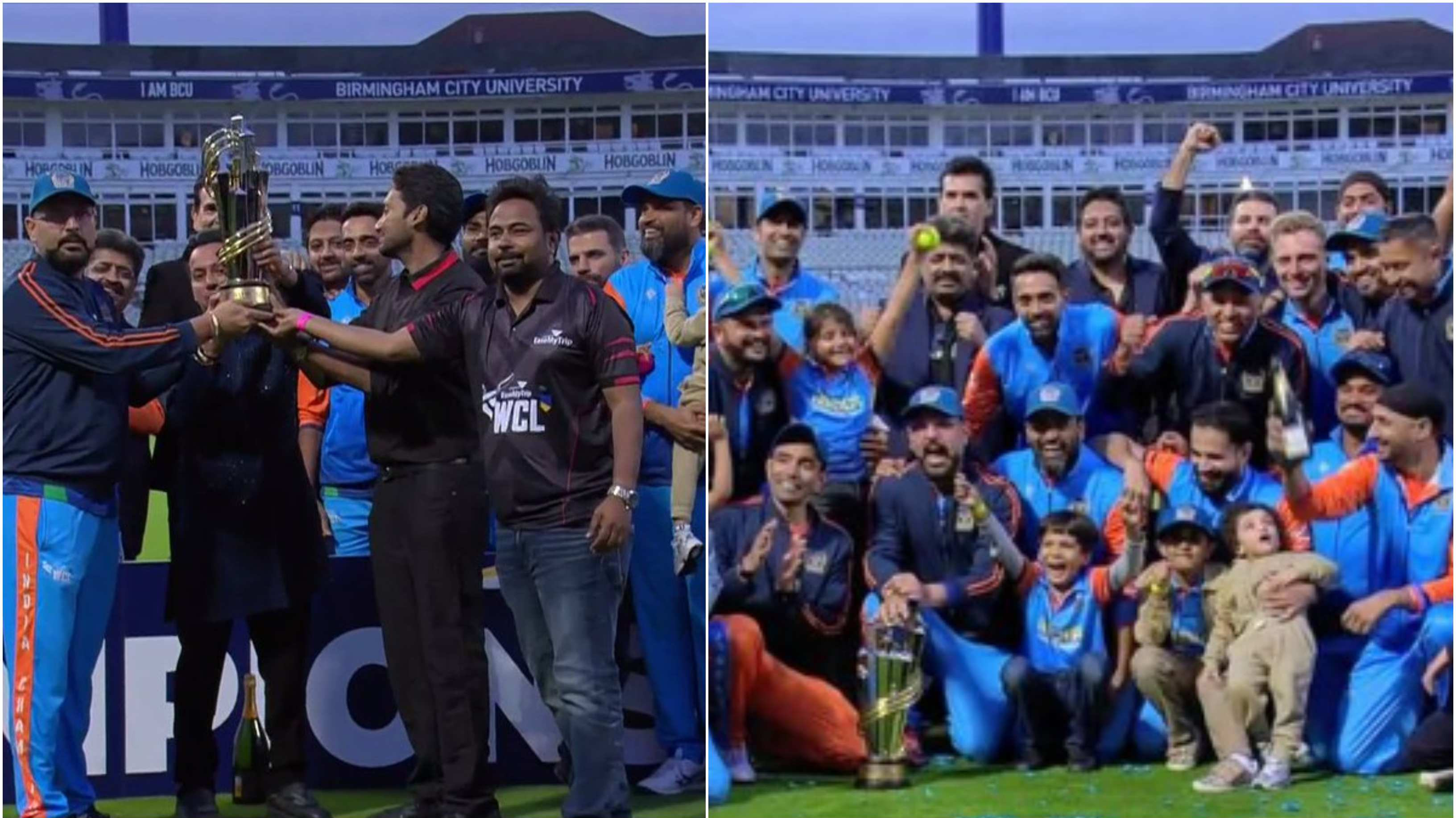 WATCH: Celebrations erupt in India Champions camp as Yuvraj's men beat Pakistan Champions to clinch inaugural WCL title