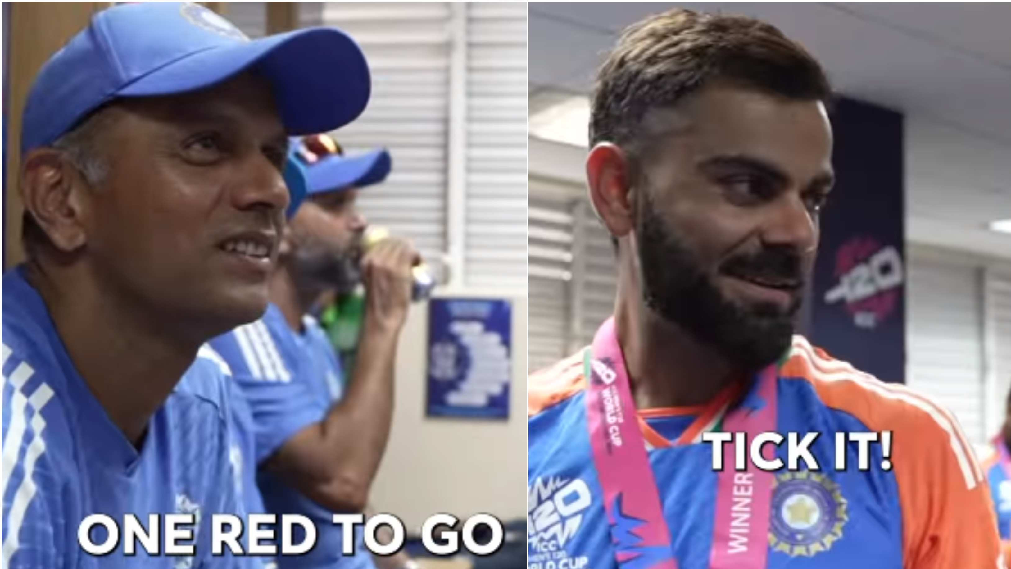 T20 World Cup 2024: WATCH – “One red to go, tick it,” Dravid encourages Kohli to add only missing ICC trophy in his cabinet