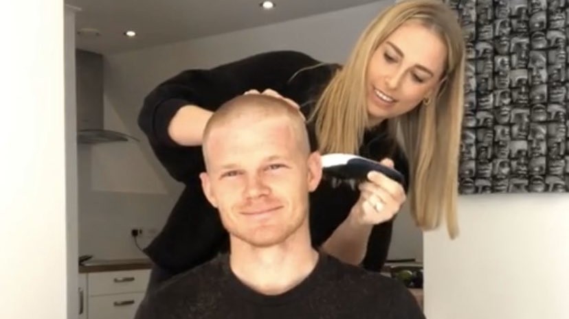 Sam Billings shaves his head to help raise funds amid COVID-19 pandemic