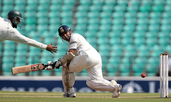 Sachin Tendulkar during a Test match against South Africa | Getty