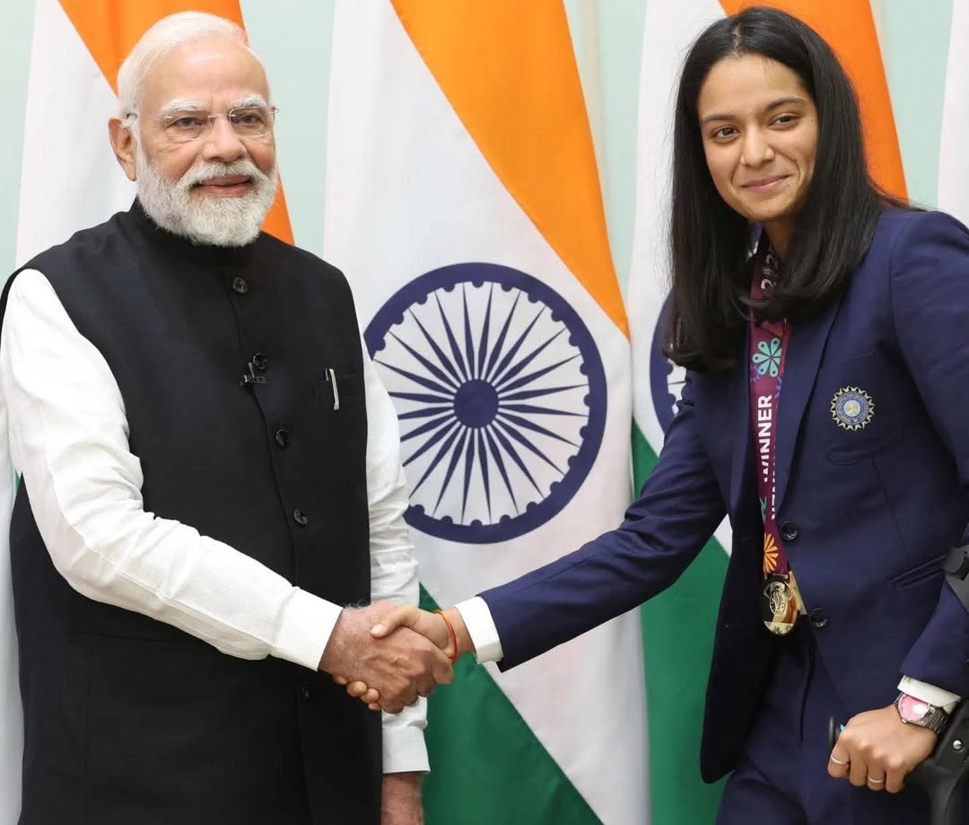 PM Narendra Modi meeting Pratika Rawal | X