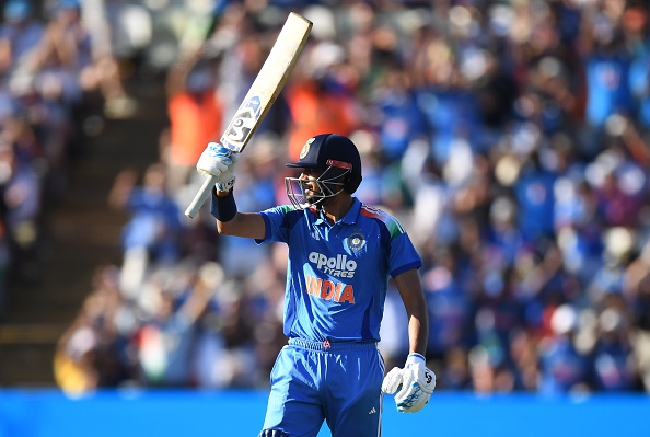 Axar Patel won the Player of the Match for his 4 wickets and unbeaten half-century | Getty