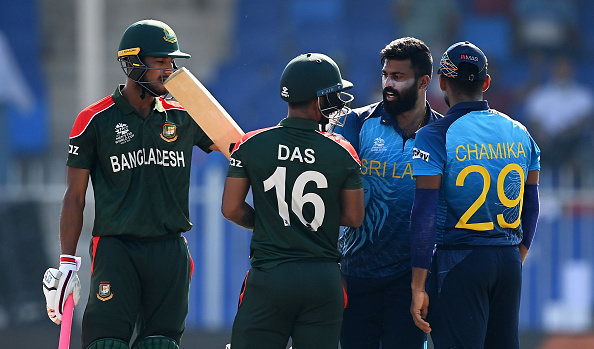 Sri Lanka and Bangladesh clash in Group 1 match of Super 12s stage in Sharjah | Getty