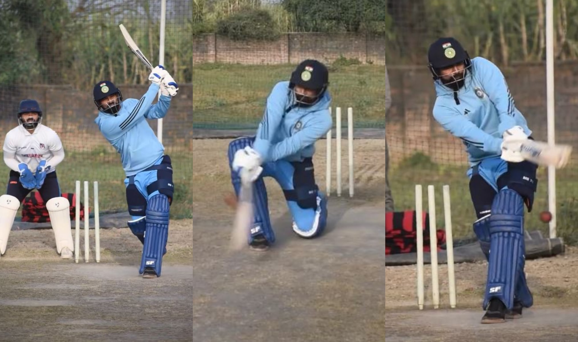 Mohammad Shami showing off his batting skills | Instagram