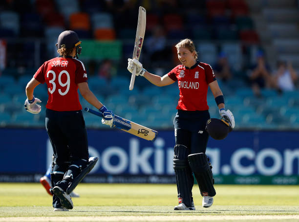 England's Heather Knight scored 108* runs against Thailand Woman in the ongoing T20 World Cup. (photo - Getty)