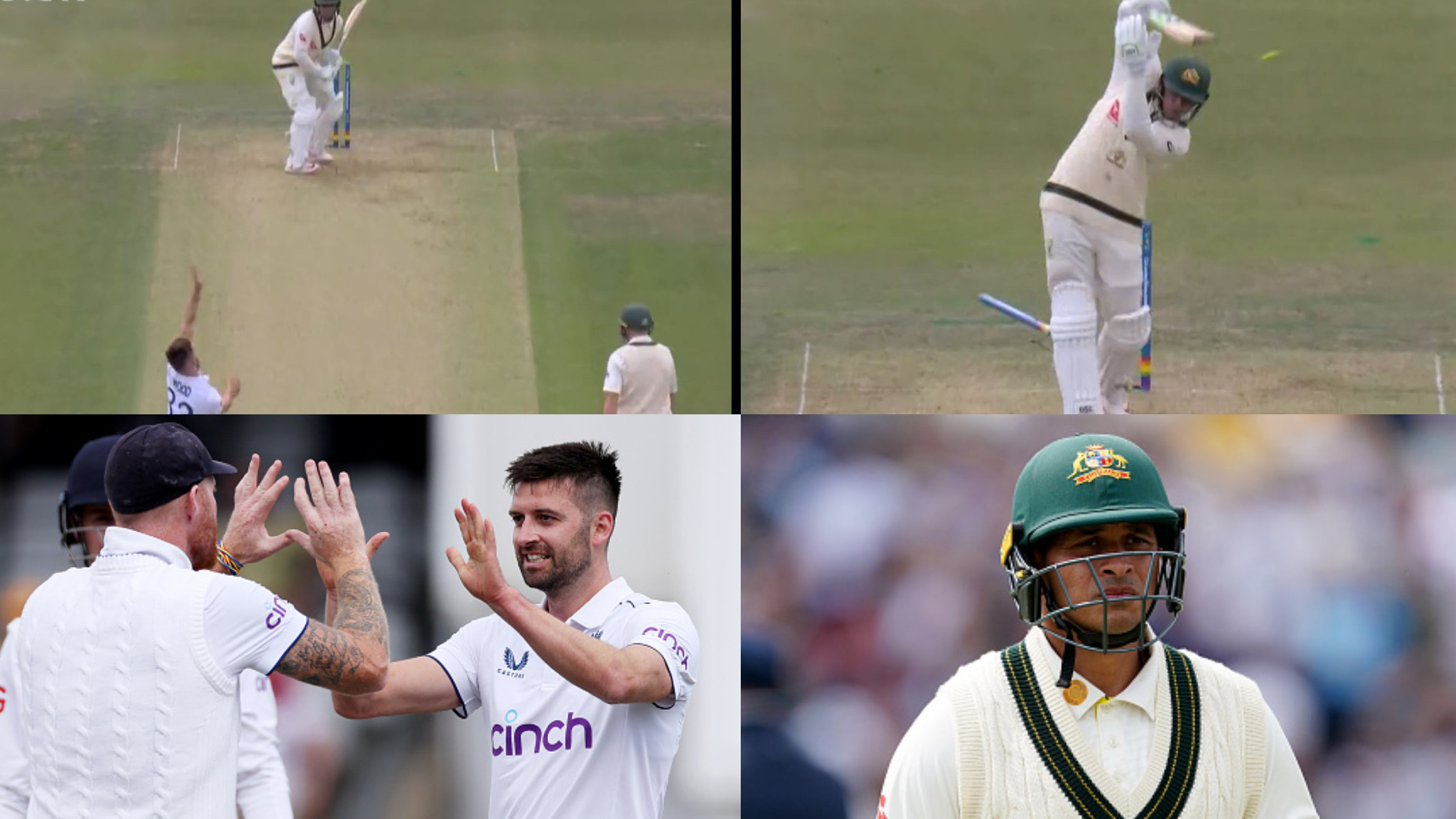 Ashes 2023: WATCH- Mark Wood’s 94.6 mph thunderbolt demolishes Usman Khawaja’s stumps; cricket fraternity reacts