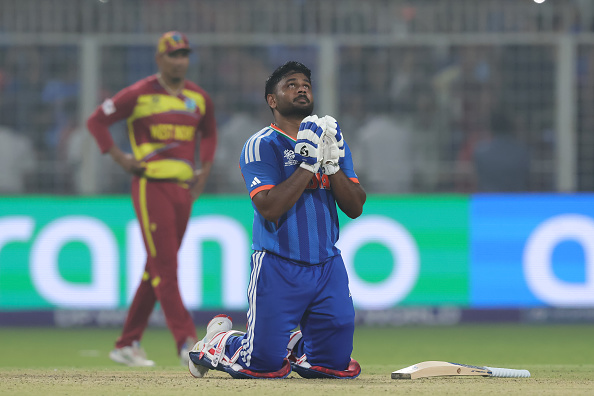 Sanju Samson hammered 97* in 50 balls to help India defeat West Indies | Getty