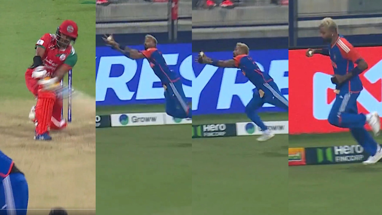 Asia Cup 2025: WATCH- Hardik Pandya’s outrageous catch at boundary to end Aamir Kaleem’s brilliant knock