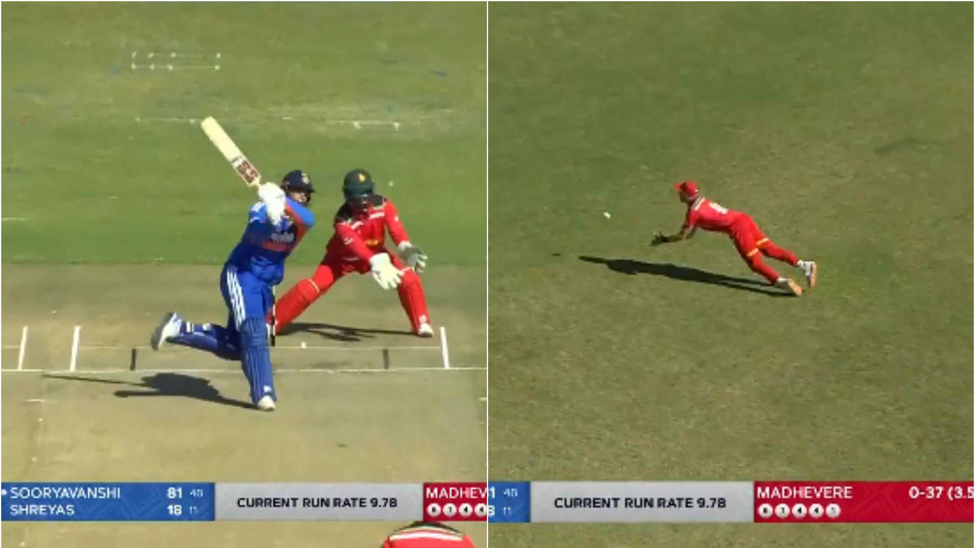 ZIM v IND 2026: WATCH - Brad Evans takes diving catch to dismiss Sooryavanshi; admits putting extra effort to deny teenager his 1st T20I ton