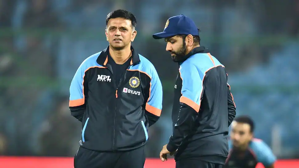 India coach Rahul Dravid and captain Rohit Sharma | AFP