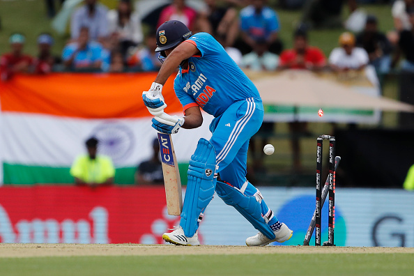 Rohit Sharma's dismissal against Pakistan | Getty