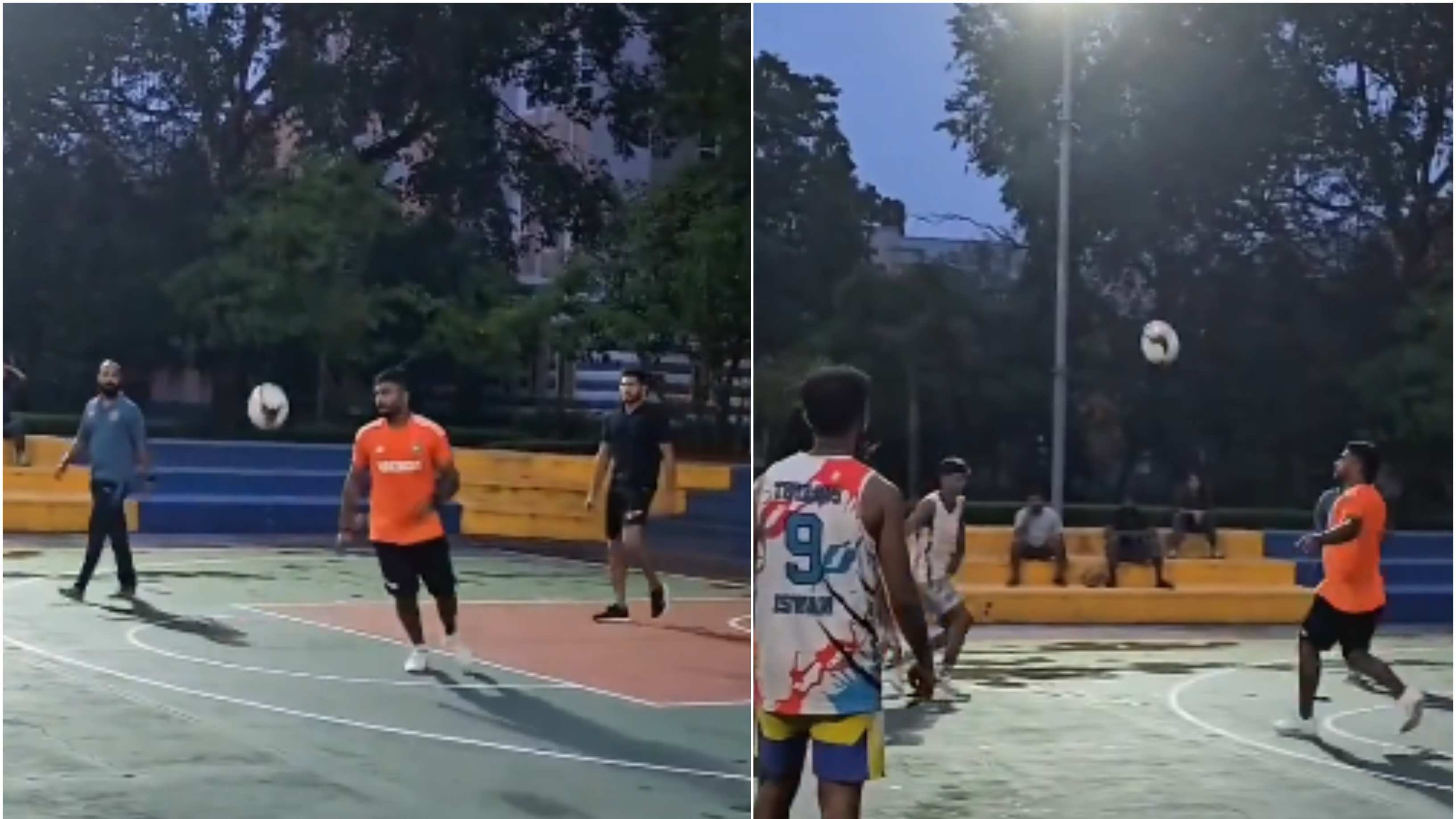 WATCH: Sanju Samson shows his soccer skills on basketball court with friends