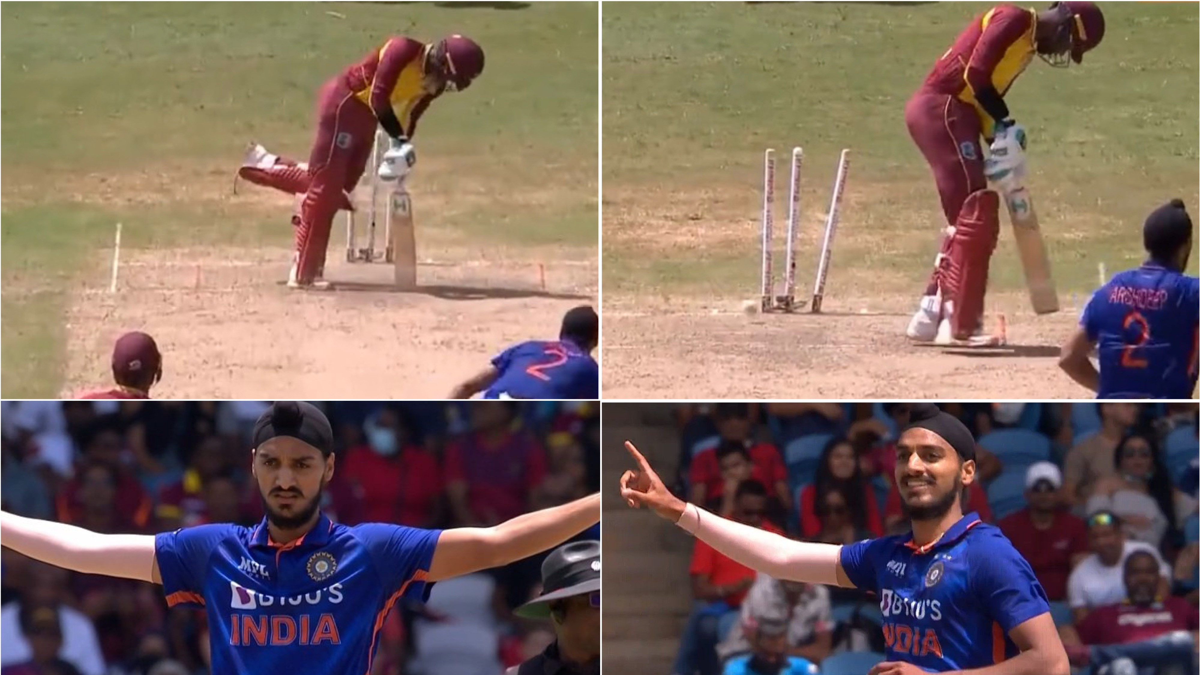 WI v IND 2022: WATCH - Arshdeep Singh knocks over Akeal Hosein with an unplayable yorker