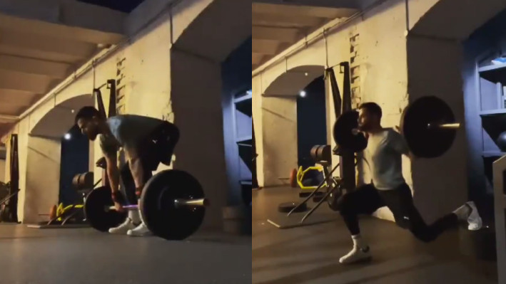 WATCH - Virat Kohli shows off his strength in his latest workout clip